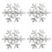 MFUOE 4Pieces Snowflake Hair Clips Silver Snow Bobby Pins Alloy Shiny Christmas Wedding Hairpin Hair Accessories for Xmas Women Girls