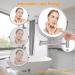 Amelar 8-Inch Wall Mounted Makeup Mirror - USB Rechargeable LED 3 Color Lights, 1X10X Magnifying, Touch Switch, 360آ° Swivel â€“ Silver - Buy Online on GoSupps.com