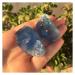 Fluorite 2pcs Pretty Natural raw Blue Fluorite Rough Stone Natural Quartz Crystals Stone for Natural Crystal Rough