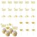 Graduation Cupcake Toppers 24 Pack 2023 Graduation Cupcake Toppers Class of 2023 Graduation Cupcake Toppers Diploma Grad Caps Cake Toppers Picks for Graduation Joberio Gold