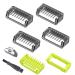 Guide Comb for Philips Guide Comb Attachments Compatible with O Blade & OBlade Pro QP2724 QP2520 QP2530 QP2620 QP2630 Trimmer Beard Trimmer Guards Replacement Kit Body Skin Face Hair Clippers #2