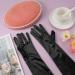 SAVITA 21" Women Long Gloves Long Elbow Satin Gloves Stretchy 1920s Opera Gloves for Women Girls Evening Party Dance Hand Care Moisturizing Black - Buy Online on GoSupps.com