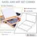 85 Piece Deluxe Wooden Art Set with Easel and Drawing Pads - Creative Gift Box for Teens & Adults | Art Supplies Kit for Painting & Drawing - Buy Online on GoSupps.com