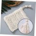 BELLIFFY 6pcs Soap Bag Bar Soap Exfoliating Soap Saver Soap Accessory Bubble Net Soap Net Cotton Linen Beige - Buy Online on GoSupps.com
