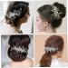 Beavorty Wedding Hair Accessories Hair Pin Hair Barrettes Rhinestones Tiara Hair Clips Hair Comb Clips Girl Headpieces for Wedding Metal Hair Comb Bride Pearl Decorate Vintage - Buy Online on GoSupps.com