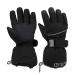 QKURT Kinder Ski gloves snowboard gloves snow hand shoes waterproof and windproof winter feasts for 4-14 years of girls and boys skiing snowboard riding walking cycling black m (7-10 years old)