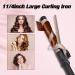 Ten-Tatent 32mm Ceramic Tourmaline Curling Tong Iron for Long & Short Hair - Dual Voltage Curling Wand with Adjustable Heat - Black - Buy Online on GoSupps.com