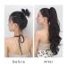 JHZSJF Ponytail Extension 24 inch Black-Brown Curly Wavy Drawstring Hairpiece - Women's Synthetic Clip In Ponytail Wig - Buy Online on GoSupps.com