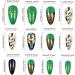 Green snake pattern European and American wearable nails ins style nail art patches flash autumn and winter medium water drop almond nail pieces fake nail patches 1 count (Pack of 1) - Buy Online on GoSupps.com
