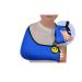 4DflexiSPORT Arm Sling Child (2-3yr blue/black trim) Medical Grade Extra Deep Feel-safe Easy-fit Cooling Ultra-comfort Includes Smiley Sticker. Fits R or L arm.