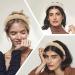 Puffy Spa Headband 2-Pack for Women and Girls - Terry Towel Fabric Hair Band for Skincare, Makeup Removal, Face Washing, Shower - Beige & Light Coffee - Buy Online on GoSupps.com