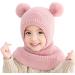 Winter Warm Baby Balaclava with Double Pom Pom Design - Cute Small Bear Beanie Hat for Girls and Boys - Buy Online on GoSupps.com