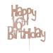 Happy 16th Birthday Cake Topper Decoration in Fun Style (Made in UK) - Rose Gold