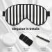 Buy Black and White Stripes Soft Sleep Eye Mask | Ultimate Comfort for Men & Women | Perfect Travel Accessory - Buy Online on GoSupps.com