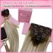 Youngsee Clip in Extensions - Balayage Real Hair Dark Brown & Blonde 30cm 80g - Premium Quality Clip-In Hair Extensions - Buy Online on GoSupps.com