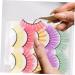 Mikinona 5 Pairs Colored False Eyelashes Halloween Eyelashes Dramatic Fake Eyelashes Cosplay Lashes Natural False Lashes Cosmetic Lashes Mermaid 3d Imitation European and American - Buy Online on GoSupps.com