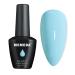 MEMEDA Macaroon Gel Nail Polish Candy Color 15ML Soak Off LED Lamp Nail Gel Nail Art Salon Manicure Gifts for Women Mom Girlfriend Elegant Blue