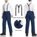 AOLI RAY Men's Ski & Snowboard Pants - Waterproof Windproof Bibs with Removable Straps - Dark Blue Outdoor Gear - Buy Online on GoSupps.com