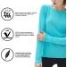 Women's UPF 50+ Long Sleeve UV Sun Protection Shirt - Blue Medium - Buy Online on GoSupps.com