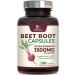 Beet Root Capsules 1300mg - Extra Strength Red Beetroot Powder Supplement Supports Nitric Oxide Production Heart Health & Natural Energy Non-GMO Vegan Gluten Free 120 Veggie Capsules 120 Count (Pack of 1)