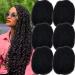 Loose afro-echo hair loose dreadlock repair braided 6 pieces/pack can be colored and bleached in natural black #1b 20.3 cm 20.3 cm natural black #1b