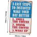 Zerodeko 4 Pcs Coffee Decoration Painting Home Decoration Entryway Home Signs Vintage Metal Signs Kitchen Vintage Style Wall Decor Coffee Bar Sign Iron Sheet Decorative Paintings As Shownx2pcs 30x20cmx2pcs - Buy Online on GoSupps.com
