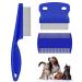 3 Pcs Pet Flea Combs Fine Teeth Pet Comb Grooming Set for Cat Dog Flea Lice Float Hair and Tear Stain Remover Combs Fine Tooth Grooming Tool