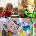 Chew Pencil Topper Set - 8 Pack Silicone Chewing Chains & Bite Rings for Kids with Autism & ADHD - Chewable Jewelry Toys in Red Blue & Green - Buy Online on GoSupps.com