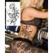 PADOUN Halloween Temporary Tattoo 15-Sheet Black Skull Rose Flower Waterproof Realistic Girls Kids Adult Temporary Tattoos - Buy Online on GoSupps.com