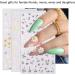 Self Adhesive Flower Nail Art Stickers Decals Spring Floral Leaves Vine Geometric Design Manicure Tips Nail DIY Decoration for Women Girls - Buy Online on GoSupps.com