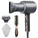 Wavytalk Diffuser Hair Dryer Blow Dryer for Women  Professional Bonnet Hair Dryer with Comb&Drying Towel  1875W Blow Dryer Hair Dryer with Negative Ionic Hair Care  Fasting Drying Light and Low Noise Textured Progray