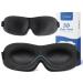 Sleep Eye Mask for Men Women 3D Contoured Cup Eye Cover for Sleeping Ultralight No Eye Pressure Blindfold Soft & Breathable Block Out Light Eye Mask for Travel Nap Meditation
