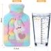 Soft Unicorn Plush Hot Water Bottle with Washable Cover - 1L Natural Rubber - Green - Buy Online on GoSupps.com