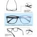MODFANS Oversize Reading Glasses 2.0 for Men and Women - Square Frame Sunreaders with Lightweight Design and Spring Hinge Arm - Includes 4 Pouches in Mixed Colors - 2.00 Strength - Buy Online on GoSupps.com