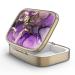Pill can box with mirror retro 2 compartment Small Pillic tose bronze rectangular pill box or vitamins fish oil nutritional supplements pills contain 1 piece F-25-Purple Gold Marble