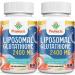 2400MG Liposomal Glutathione Reduced L-Glutathione Glutathione Supplement with Vitamin C Master Antioxidants Enhanced Absorption - Non GMO Antioxidant Supplements Immune System 120 Softgels 60 Count (Pack of 2)