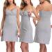 Maternity Nursing Nightdress in Grey - Hospital Gown for Breastfeeding and Pregnancy - Buy Online on GoSupps.com