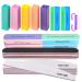 18Pcs Thick Nail File Nail Buffer Block for Gel Nails 100 180 Grit Finger Toenail Reusable Files Nail Sanding Coarse Buffing Block 7 Way Nail File & 4 Way Nail Smoother Buffer Block