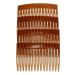 4 Pack of 7cm Plain French Side Hair Combs Slides Grips Clips Hair Accessories for Women Girls by Glitz4Girlz (Tort Brown)