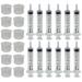 Press in Bottle Adapter fits Bottles 18 mm (0.70 Inches) Outer Neck Size Paired with 6 ml Clear Oral syringe (Pack of 12)