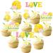 24Pcs Lemon Cupcake Toppers She Found Her Main Squeeze Diamond Ring Lover Cupcake Picks Lemonade Themed Bridal Shower Wedding Engagement Bachelorette Hen Party Cake Decorations Supplies