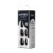 KISS imPRESS No Glue Mani Press On Nails - All Black Coffin Shape Medium Size 30 Nails & Accessories - Buy Online on GoSupps.com