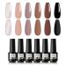 Rosalind UV nail polish shellac pastel black brown nude silver color gel nail polish uv gel nail polish set yail varnish nail art gel nail set 6 colors color 06
