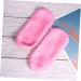 FRCOLOR 2 Pairs Gel Socks Treatment Socks for Foot Care Feet Healing Socks White Cotton Gloves Gel Spa Socks Foot Treatment Socks Ankle Socks Cosmetic Feather Yarn Pink - Buy Online on GoSupps.com
