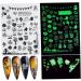 Halloween Nail Art Stickers Glow in The Dark Nail Decals 3D Self-Adhesive Fluorescent Nail Stickers Skull Spider Witch Ghost Pumpkin Bat Snake Nail Design for Women and Girls DIY Acrylic Nail - Buy Online on GoSupps.com