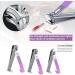 Professional Manicure Set - 16Pcs Stainless Steel Nail Clippers Kit for Women - Purple Pedicure Care Tools - Ideal for Travel or Home Use - Buy Online on GoSupps.com