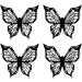 Butterfly Line Eyeliners Stencils Eye Makeup Tool Eye Templates Shaper Model Eyebrow Eyelashes Quick Stamping Tool Pack of Four - Buy Online on GoSupps.com
