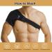 Buy Adjustable Shoulder Brace for Men | Stability Support & Compression Sleeve for Injury Prevention | Fits Left & Right Arm - International Shipping Available - Buy Online on GoSupps.com