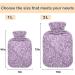 Shop Naanle 2L Hot Water Bottle with Antique Lavender Flower Cover - Pain Relief for Menstrual Cramps & Heat Therapy - Ideal for Cold & Hot Use - Buy Online on GoSupps.com