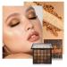 25 Color Nude Neutral Smokey Eyeshadow Palette | Matte & Shimmer Waterproof Makeup | Ideal for Hazel & Brown Eyes | Travel Size & Highly Pigmented - Buy Online on GoSupps.com